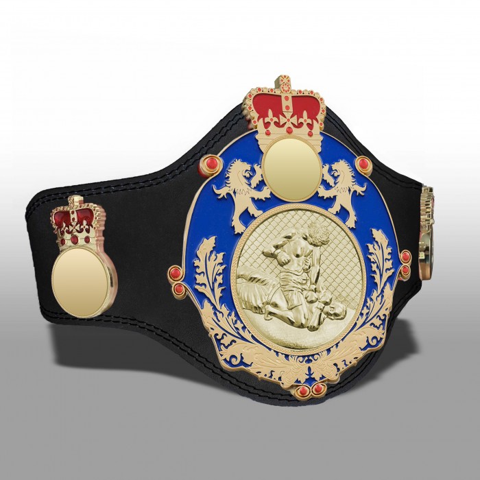 QUEENSBURY PLT LEATHER MMA CHAMPIONSHIP BELT - PLTQUEEN/BLUE/G/MMAG - AVAILABLE IN 4 COLOURS